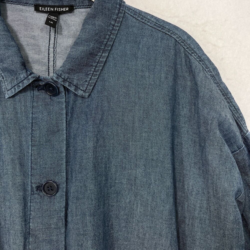 Eileen Fisher Indigo Jean Jacket - Picture 10 of 11